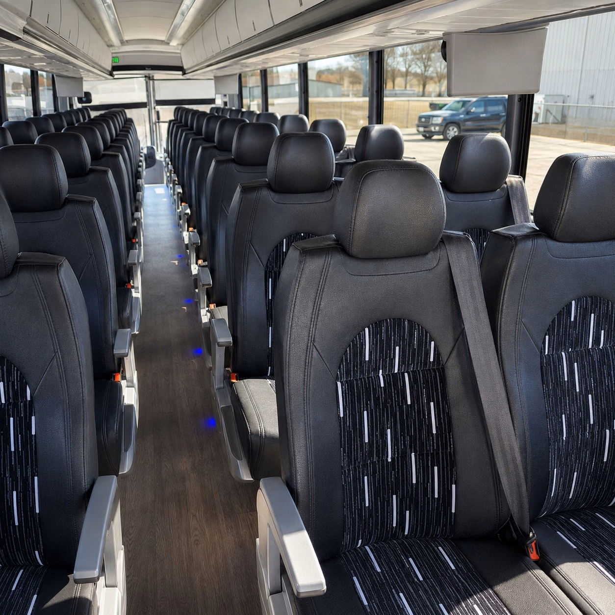 hialeah charter bus interior